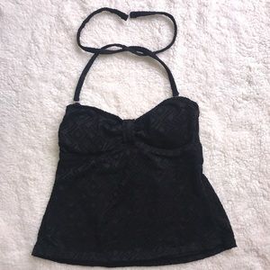 Black Tankini Top Size Small